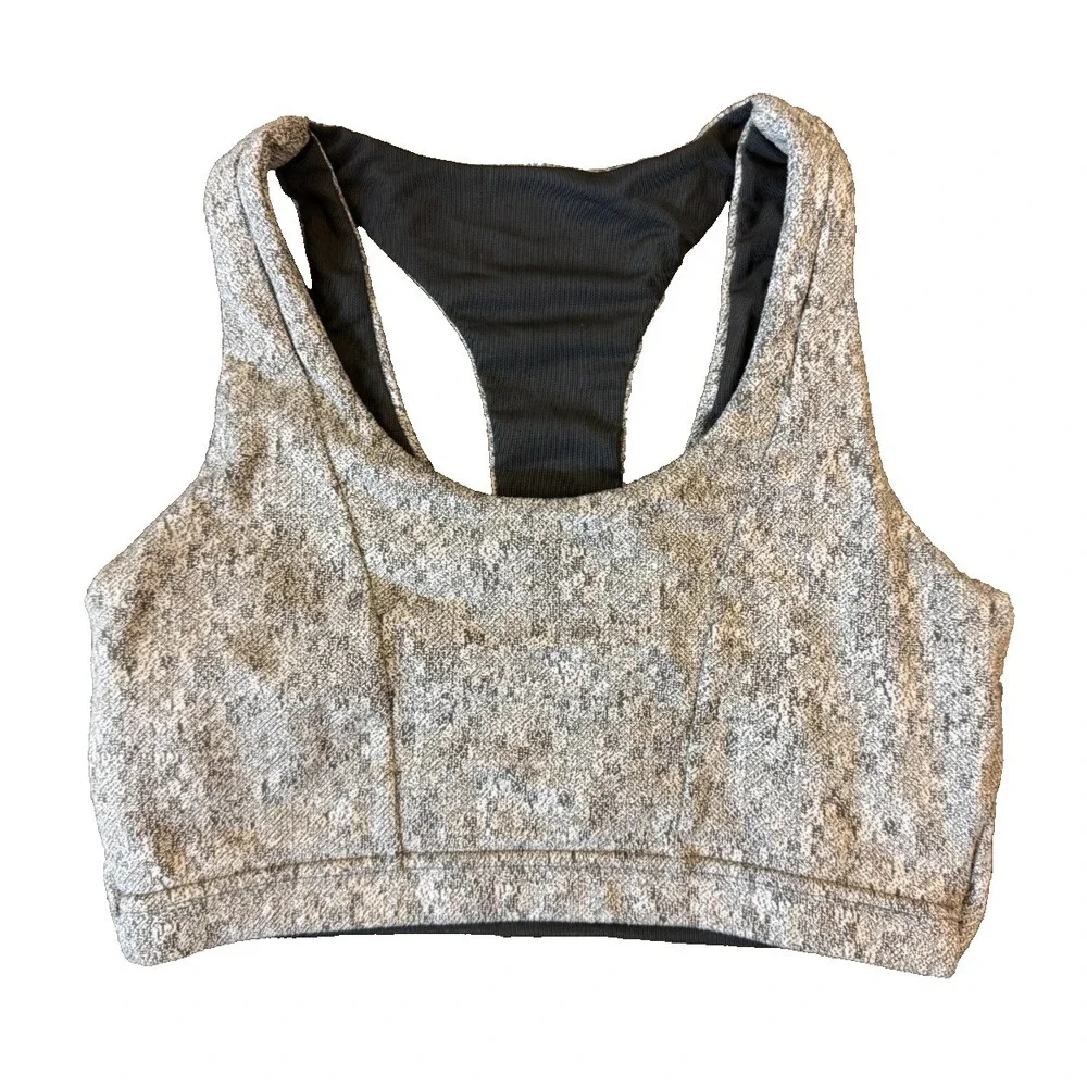 GymShark‎ Womens Sports Bra Medium Dry Management Gray Discontinued Ladies Top